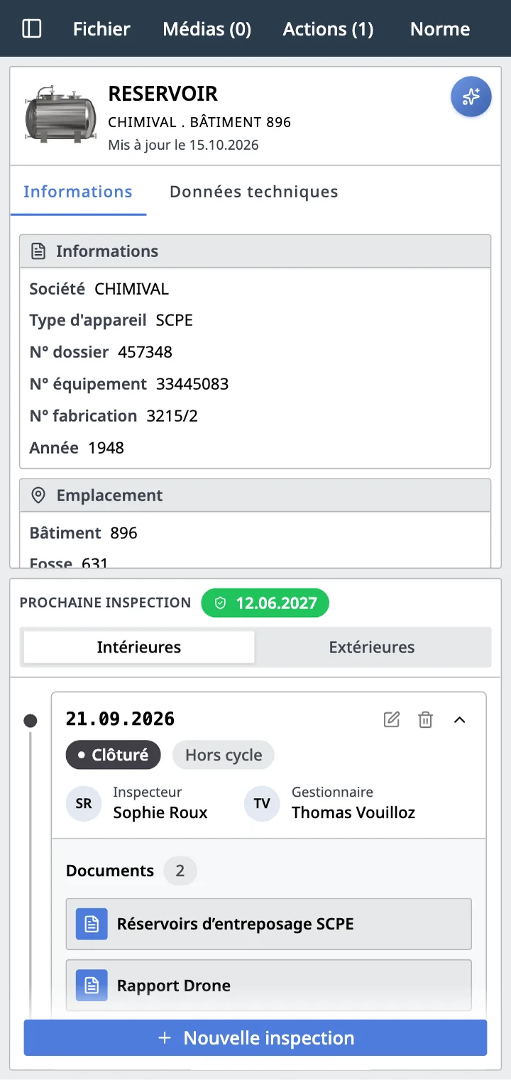 Fiche équipement